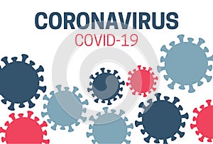 Coronavirus Covid-19 Background Illustration with Corona Virus photo