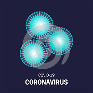 Coronavirus Covid-19 Illustration with Corona Virus photo