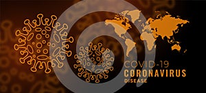 Coronavirus covid-19 pandemic disease outburst banner design photo