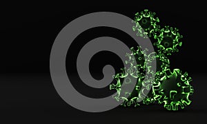 Coronavirus COVID-19 The virus model is realistic