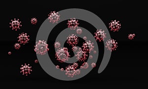 Coronavirus COVID-19 The virus model is realistic