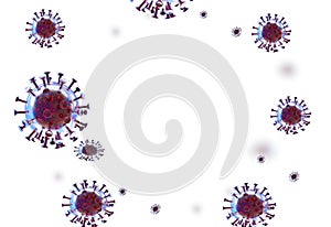 Coronavirus covid1-9 covid 19 virus background like glass transparent - 3d rendering