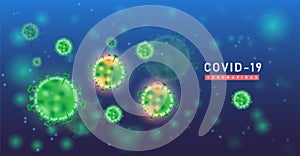 Coronavirus or COVID19 background. Vector Illustration