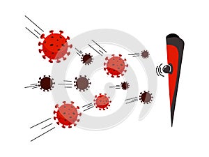 Coronavirus disease 2019 - nCoV Vector illustration. 2019 new coronavirus logo,