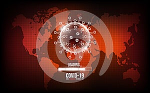 Coronavirus disease COVID-19 infection medical. Coronavirus epidemic worldwide concept, vector illustration