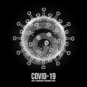 Coronavirus disease COVID-19 infection medical isolated. Official name for Coronavirus disease named COVID-19, vector illustration