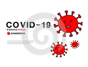Coronavirus disease COVID-19 vector illustraton, sign, logo, cartoon, symbol, medical  icon