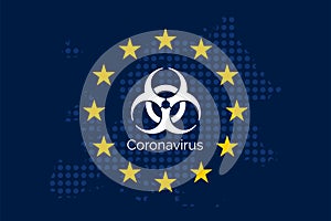 Coronavirus disease in European Union concept