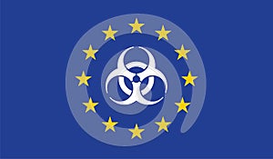 Coronavirus disease in European Union concept