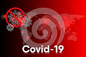 Coronavirus Disease Global Infection and Pandemic Sickness, Covid-19 Coronavirus World Spread for Medical Banner Background.