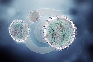 Coronavirus DNA and RNA center world pandemic SARS, MERS and COVID-19 photo