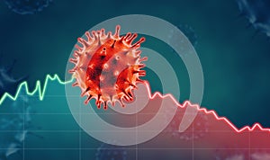 Coronavirus economic impact concept image