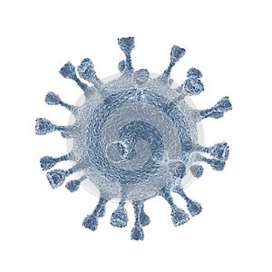 Coronavirus in an electron microscope