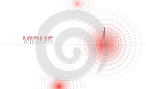 Coronavirus epidemia vector light red human virus illustration