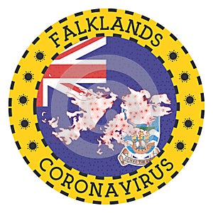 Coronavirus in Falklands sign.