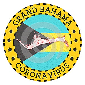 Coronavirus in Grand Bahama sign.