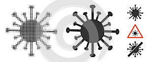 Coronavirus Halftone and Solid Icon
