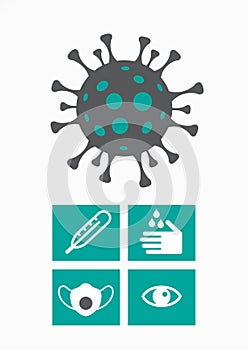 Coronavirus icon photo