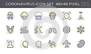 Coronavirus and illness icon
