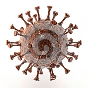 Coronavirus illustration isolated on white background photo