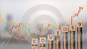 Coronavirus impact global economy stock markets financial crisis concept