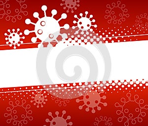 Coronavirus infection. Abstract background