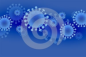Coronavirus infection covid19 virus spread blue background