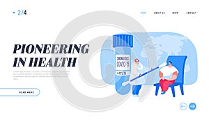 Coronavirus Infection Test Landing Page Template. Sampling to Determine Contagious Disease