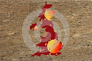 Coronavirus map United Kingdom, pandemic, epidemic in UK