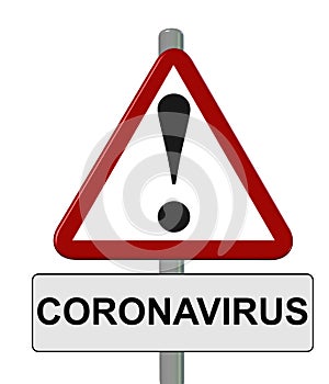 Coronavirus mers sign isolated - 3d rendering