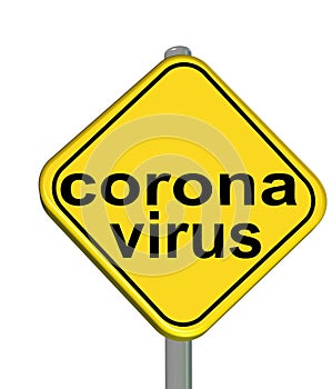 Coronavirus mers sign isolated - 3d rendering