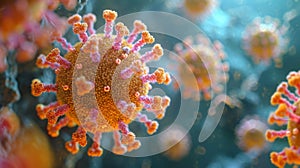 Coronavirus MERSCoV Under a Microscope AI Generated