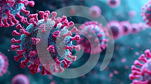 Coronavirus MERSCoV Under a Microscope AI Generated