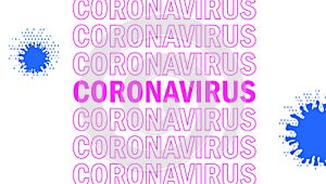 Coronavirus modern banner. Bacteria illustrations