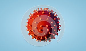 Coronavirus molecule  on color