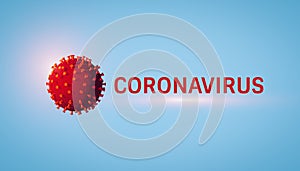 Coronavirus molecule on color