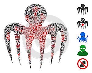 Coronavirus Mosaic Spectre Octopus Icon