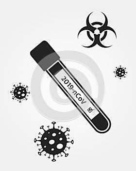 Coronavirus 2019-ncov icon set. biohazard and epidemic symbol for infographic or website