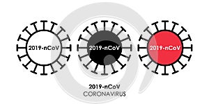 Coronavirus 2019-nCoV icon vector illustration