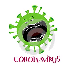 Coronavirus 2019-nCov novel coronavirus concept resposible for asian flu outbreak and coronaviruses influenza pandemic. Vector. ÃÂ¡