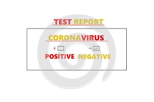 Coronavirus negative medical blood test report result