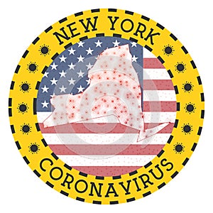 Coronavirus in New York sign.