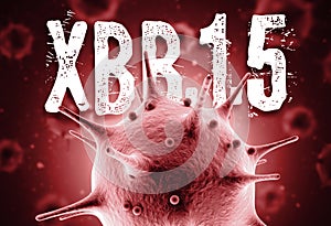 Coronavirus Omicron XBB.1.5 subvariant variant 3d render concept