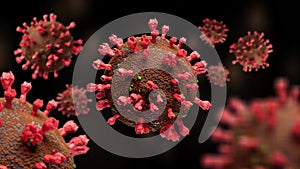 Coronavirus outbreak and coronaviruses influenza background represented by a group of bacterial intruder cells causing sickness