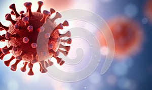 Coronavirus outbreak microscopic view of dangerous virus