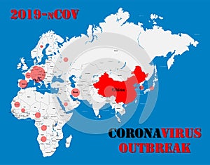 Coronavirus outbreak. The spread of the epidemic in the world