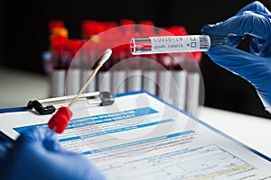 Coronavirus PCR test nasal swab sample test kit