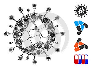 Coronavirus Pills Collage of CoronaVirus Items