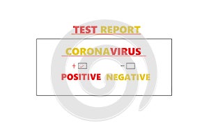 Coronavirus positive medical blood test report result
