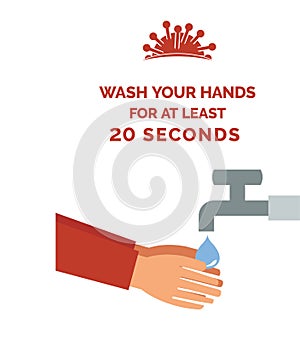 Wash your hands for at least 20 seconds photo